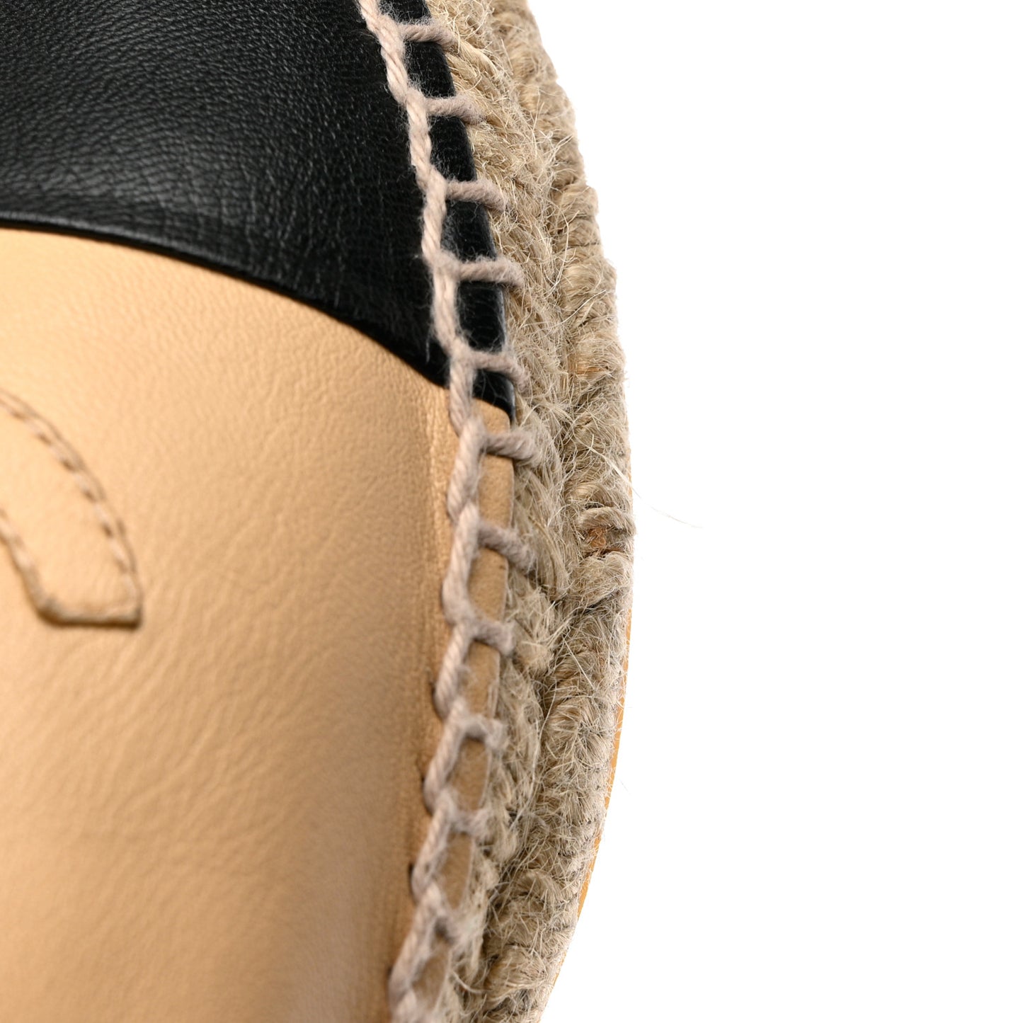 Lambskin CC Espadrilles 40 Beige Black