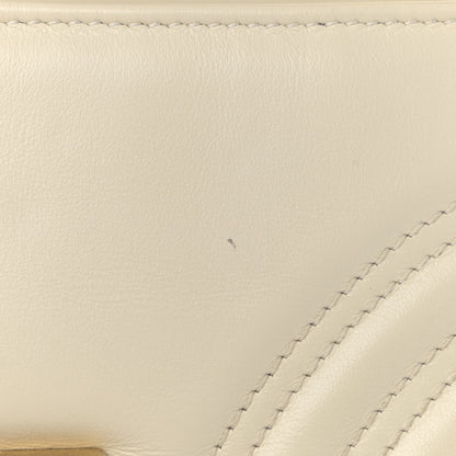 Gucci Calfskin Matelasse Mini GG Marmont Shoulder Bag White 10 of 11