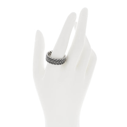 David Yurman Sterling Silver Black Diamond Chevron Band Ring 65 11 2 of 5