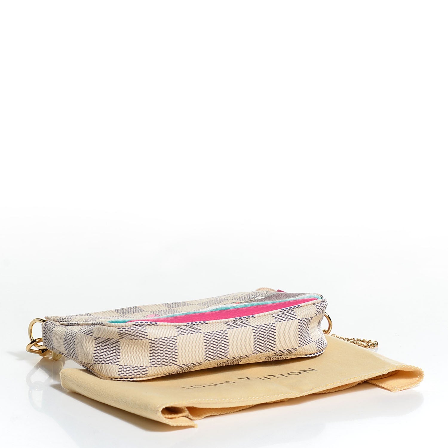 Louis Vuitton Damier Azur 2015 Christmas Animation Mini Pochette Accessories 4 of 8