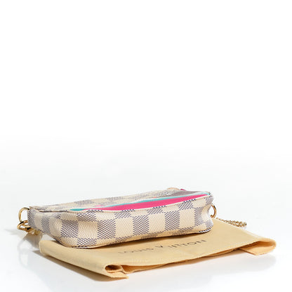 Louis Vuitton Damier Azur 2015 Christmas Animation Mini Pochette Accessories 4 of 8