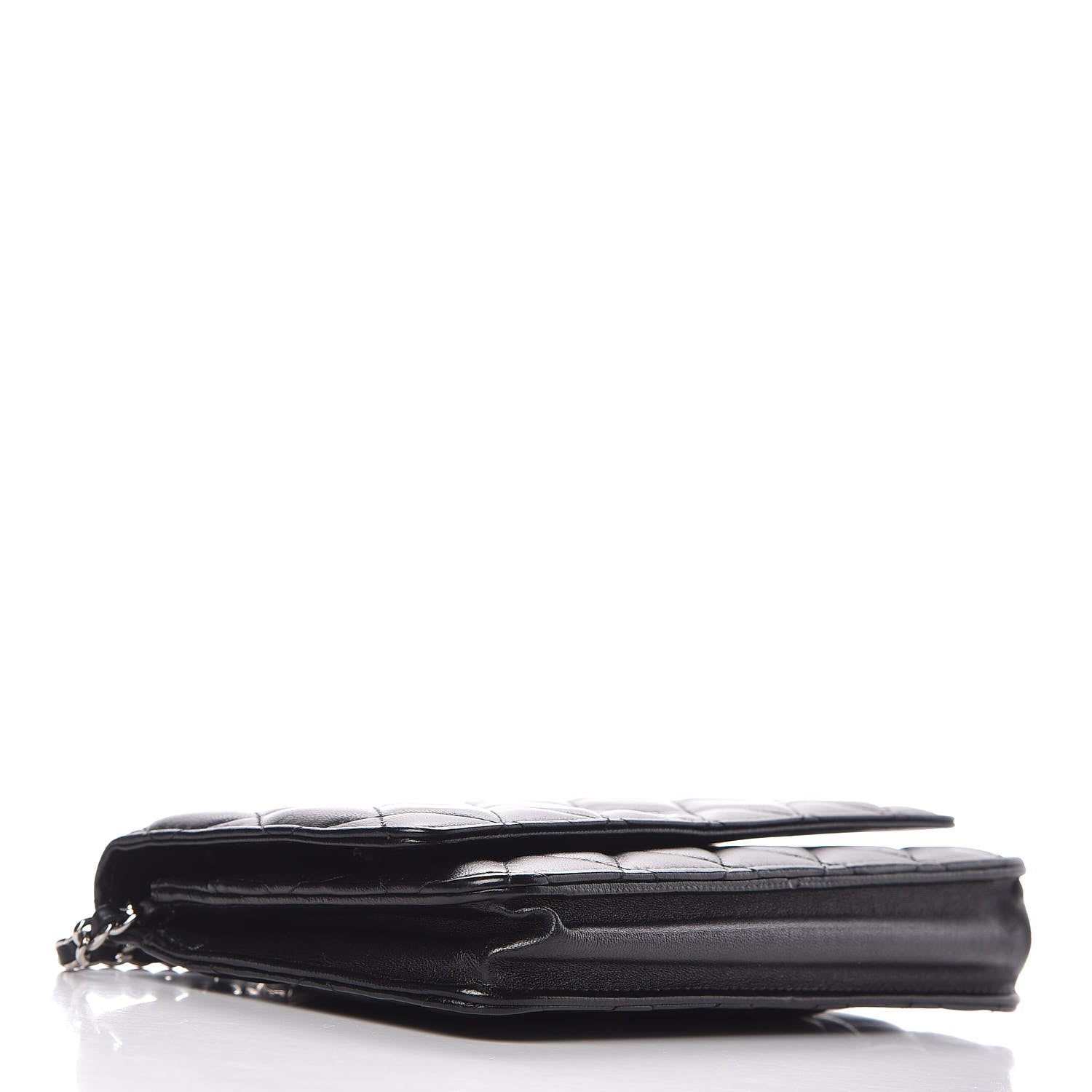 Chanel Lambskin Quilted Wallet On Chain WOC Black 4 of 9