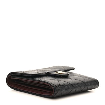 Chanel Caviar Quilted Compact Flap Wallet Black 4 of 9