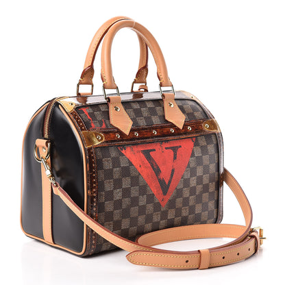 Louis Vuitton Transformed Damier Ebene Time Trunk Speedy Bandouliere 25 Black 3 of 10