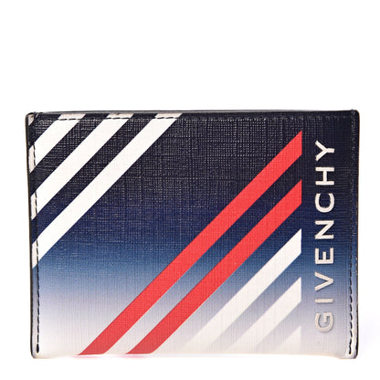 Givenchy Coated Canvas Mens Lines Print Card Case Multicolor 1 of 16