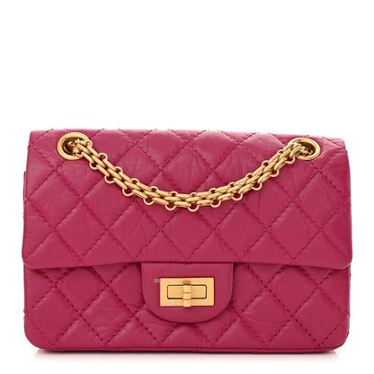Chanel Aged Calfskin Quilted 2.55 Reissue Mini Flap Fuchsia 1 of 12