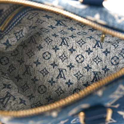 Louis Vuitton Monogram Jacquard Denim Speedy Bandouliere 25 Bleu 5 of 8