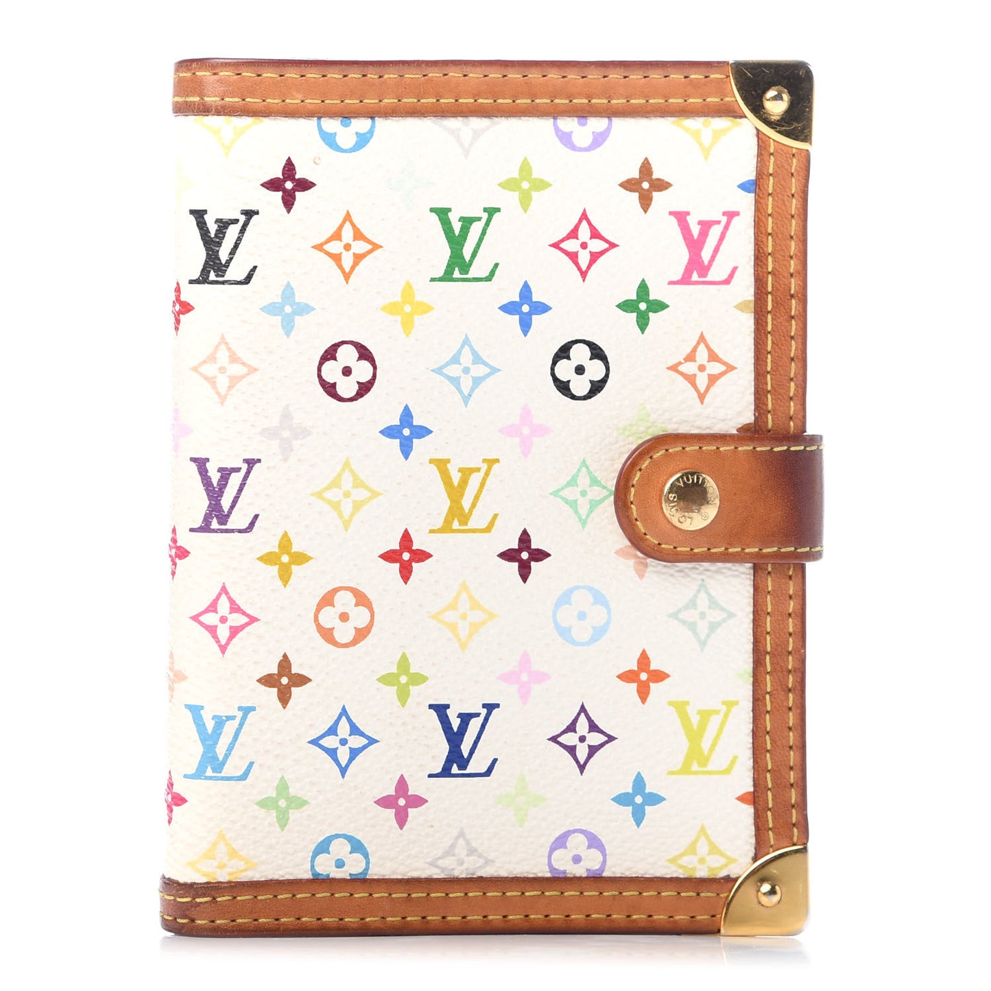 Monogram Multicolor Small Ring Agenda Cover White