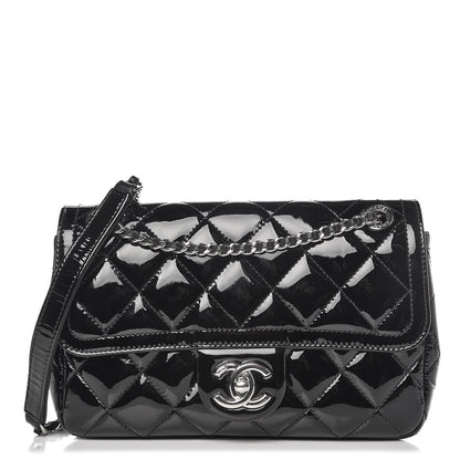 Chanel Patent Quilted Small Coco Shine Flap Black 1 of 8