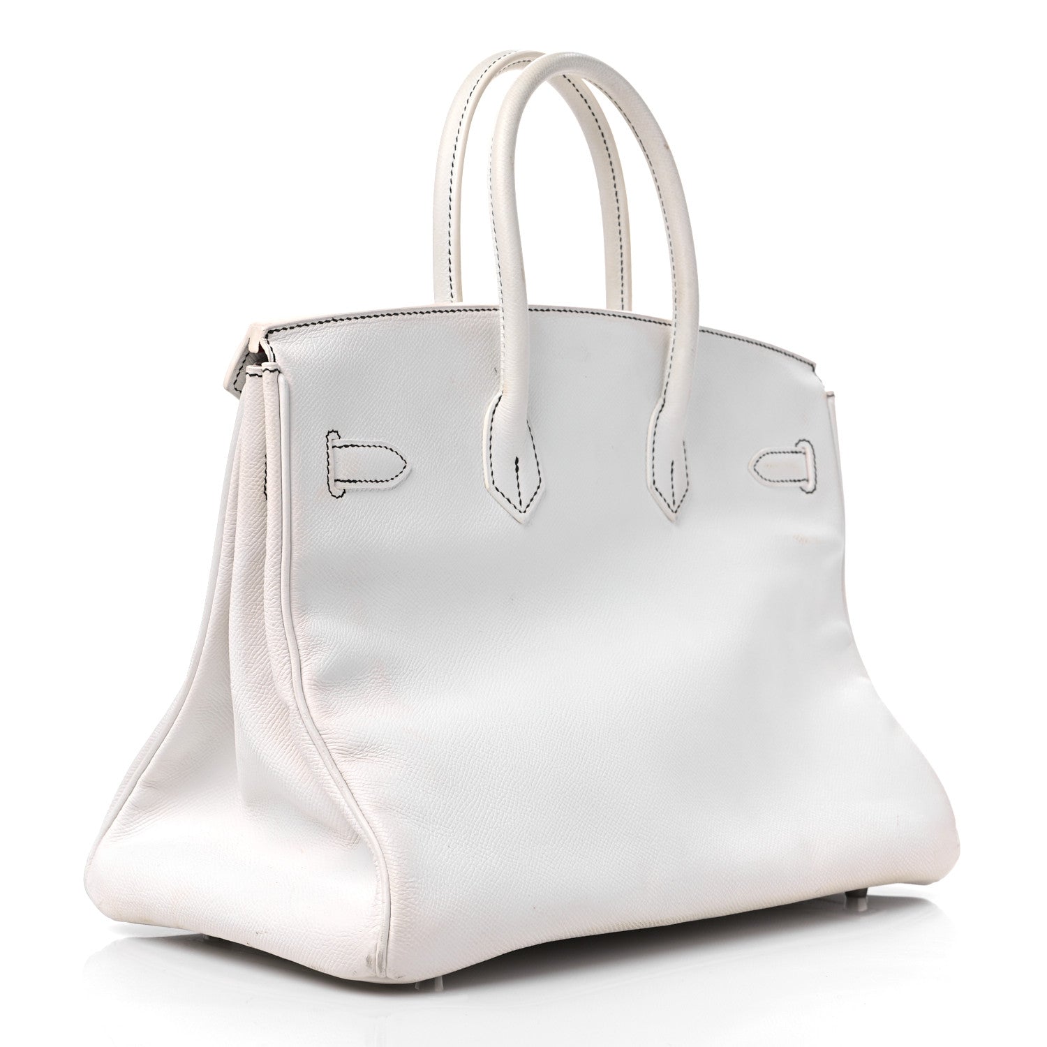 Hermes Epsom Horseshoe Birkin 35 White 3 of 16