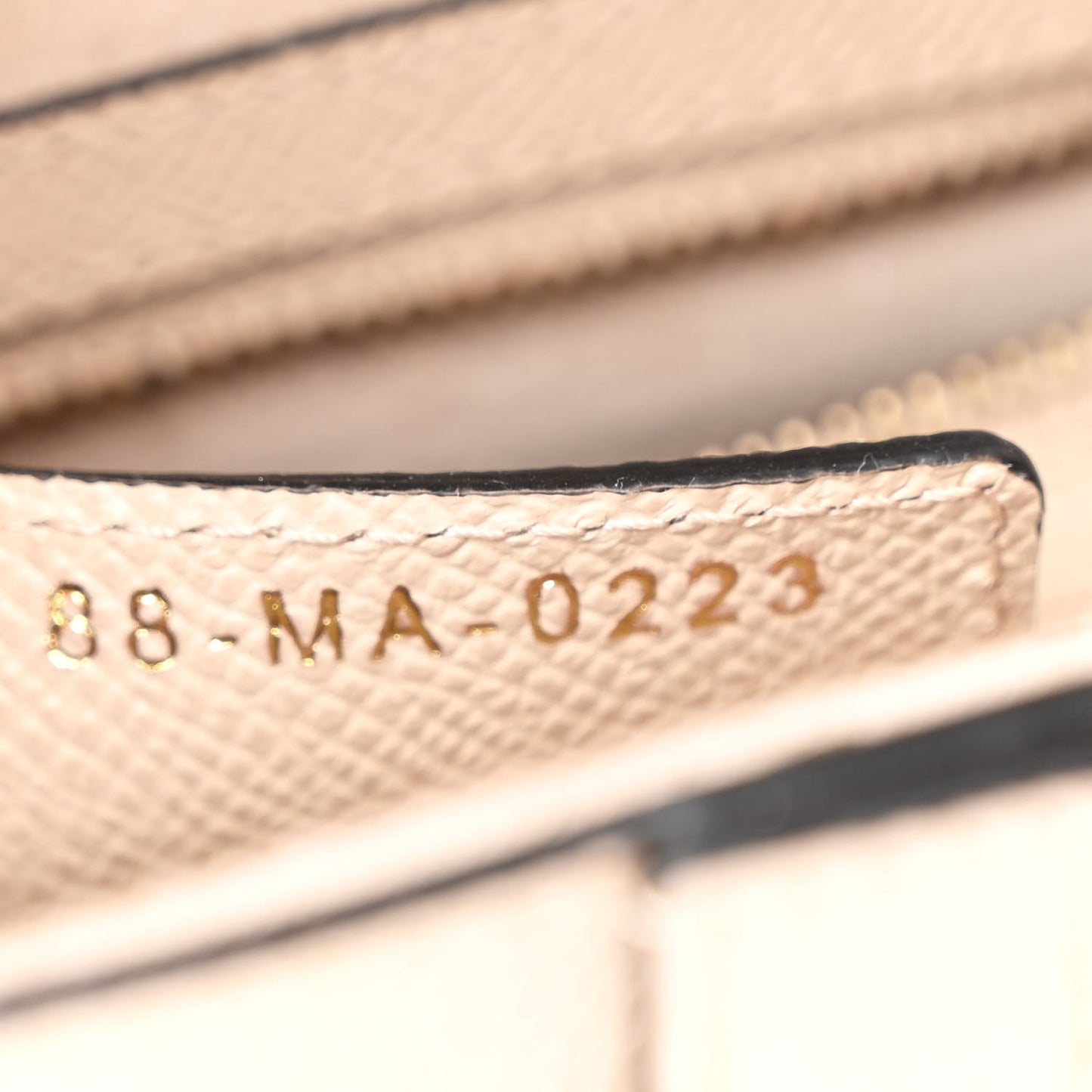 Grained Calfskin Saddle Bag With Strap Caramel Beige