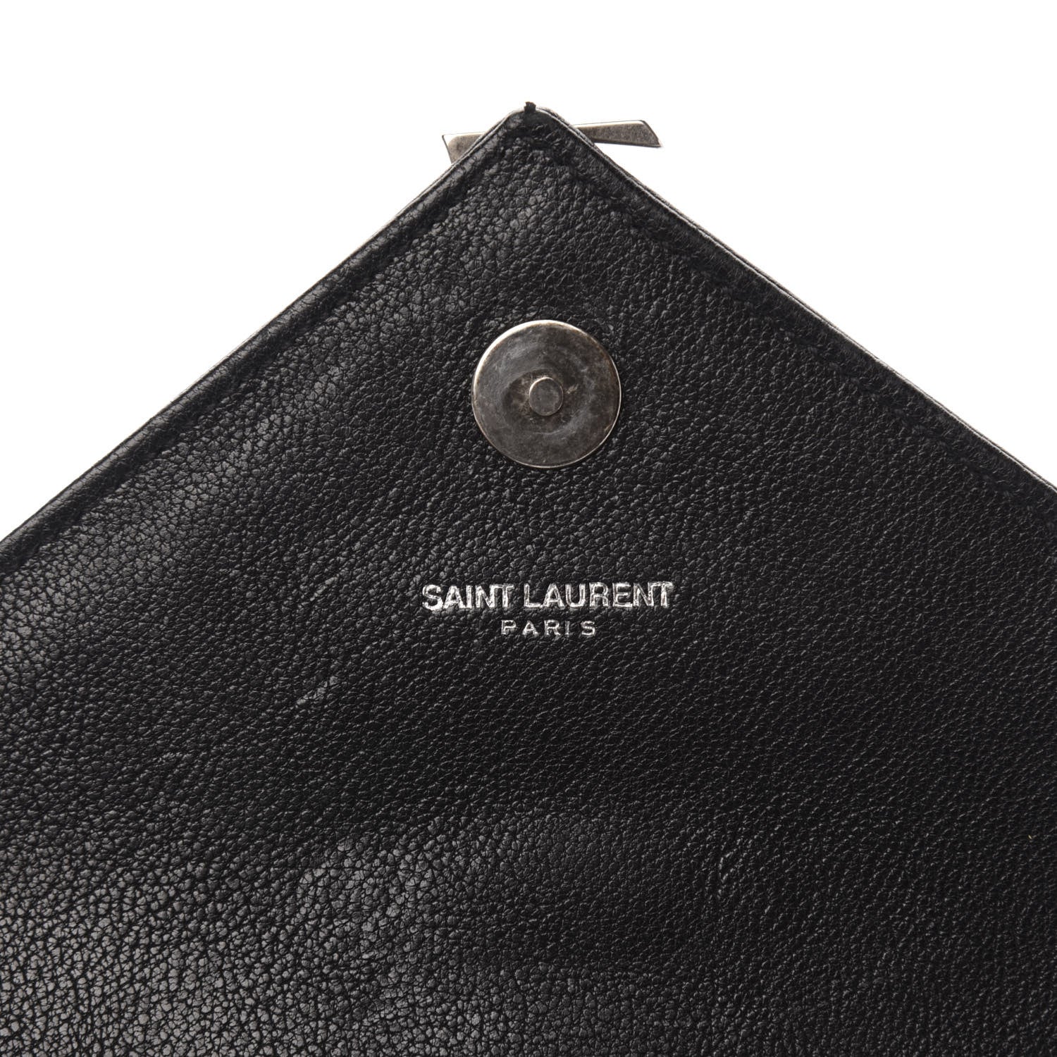 Saint Laurent Sheepskin Matelasse Chevron Monogram Classic Baby Chain Bag Black 6 of 11