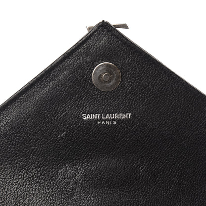 Saint Laurent Sheepskin Matelasse Chevron Monogram Classic Baby Chain Bag Black 6 of 11