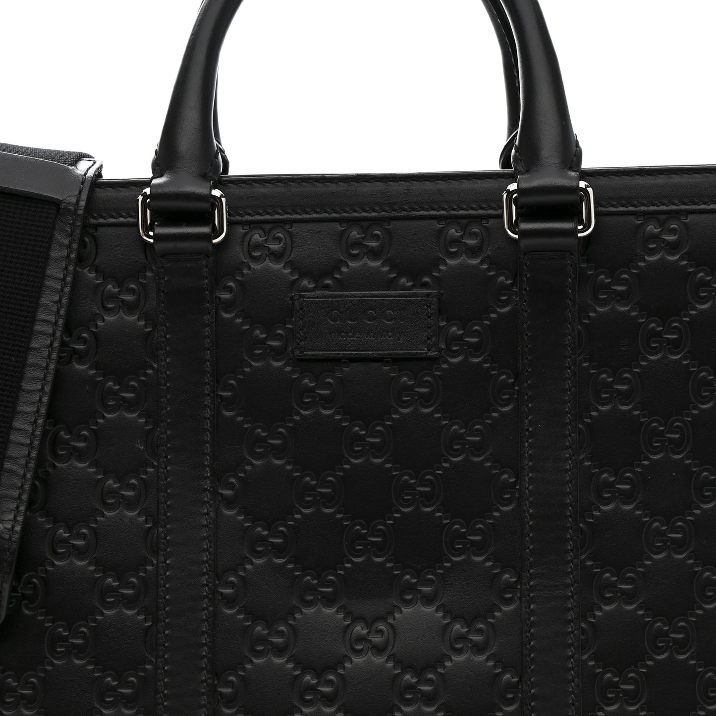 Guccissima Signature Briefcase Black
