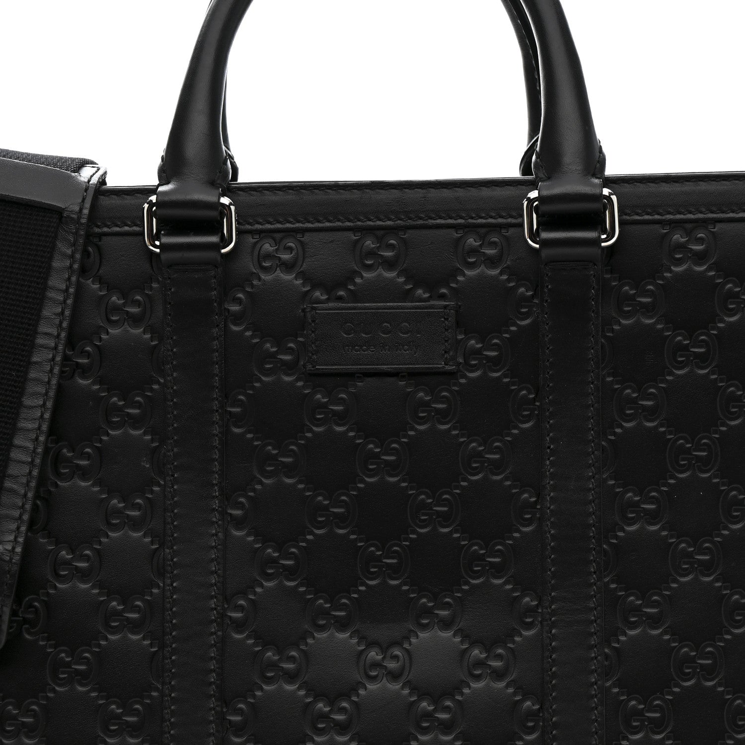 Gucci Guccissima Signature Briefcase Black 9 of 16