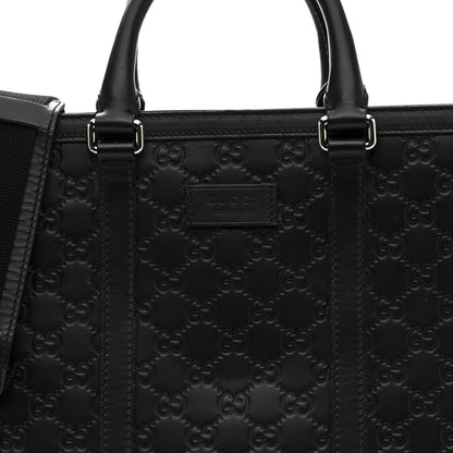 Gucci Guccissima Signature Briefcase Black 9 of 16