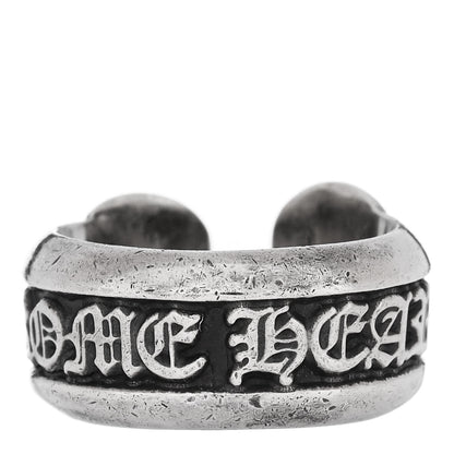 Chrome Hearts Sterling Silver Small Scroll Label Ring 53 6.25 3 of 6
