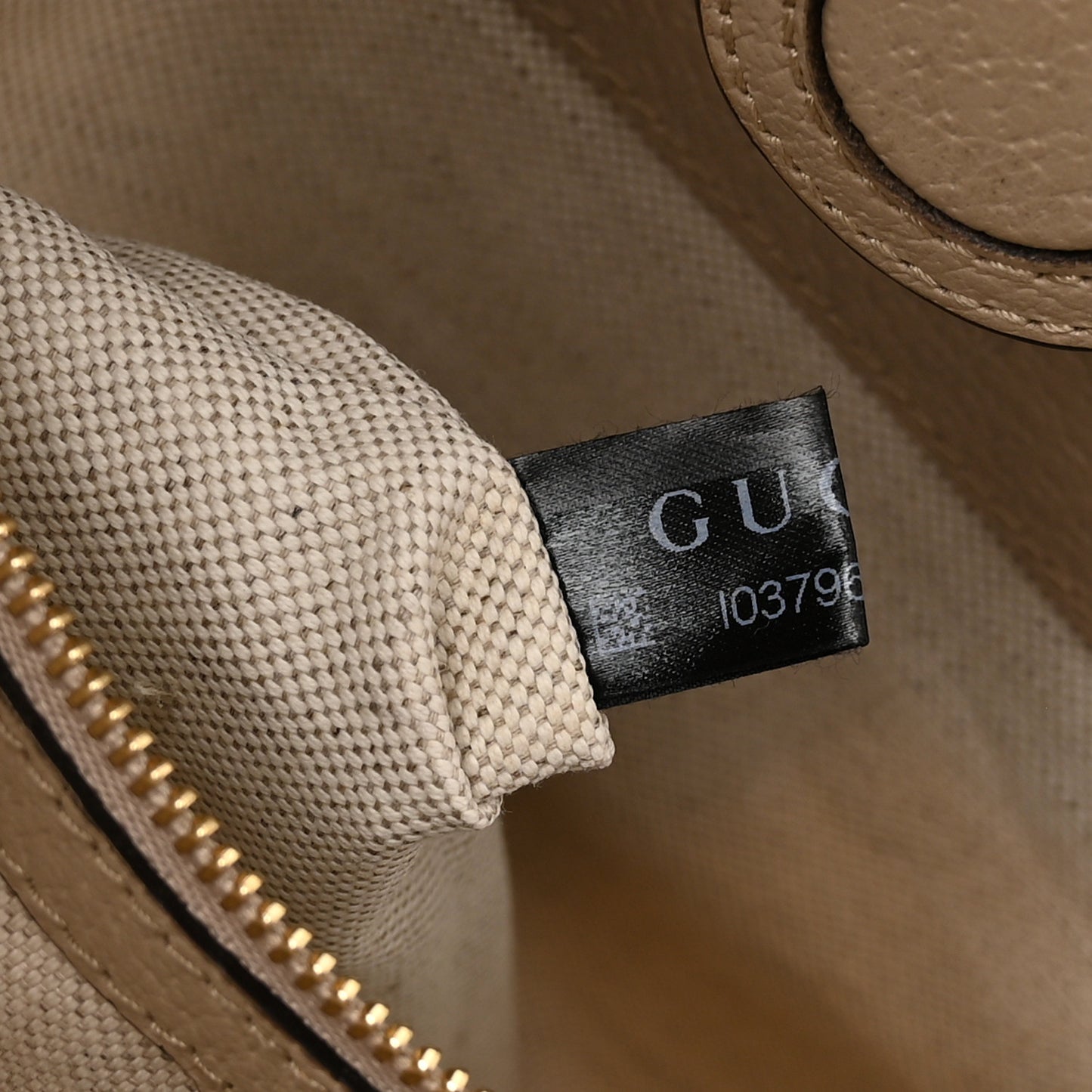 GG Supreme Monogram Textured Dollar Calfskin Web Medium Ophidia Shopping Tote Beige Mystic White Oatmeal