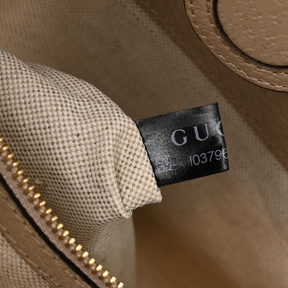 Gucci GG Supreme Monogram Textured Dollar Calfskin Web Medium Ophidia Shopping Tote Beige Mystic White Oatmeal 7 of 12