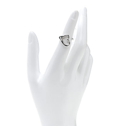 Tiffany Sterling Silver Elsa Peretti Open Heart Ring 48 4.5 2 of 5