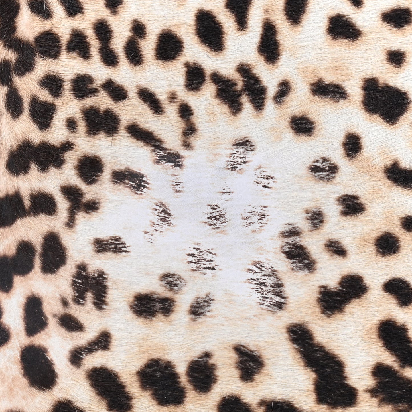 Calf Hair Bamboo Web Leopard Print Small Nymphaea Top Handle Bag Black
