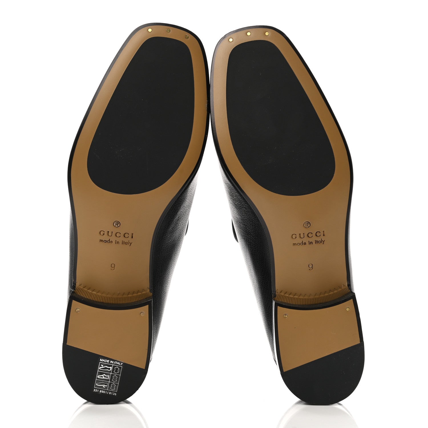 Gucci Goatskin Mens Horsebit Loafers 9 Black 5 of 8