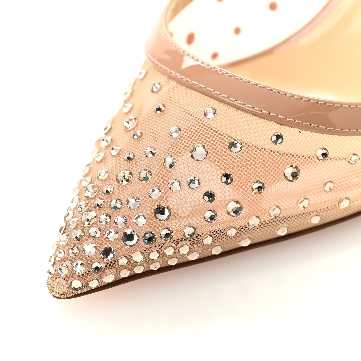 Rete Dentelle Patent Strass Twistissima 85 Pumps 36.5 Light Silk