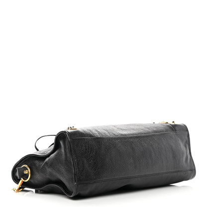 Balenciaga Chevre Gold Metallic Edge Hardware City Black 4 of 21