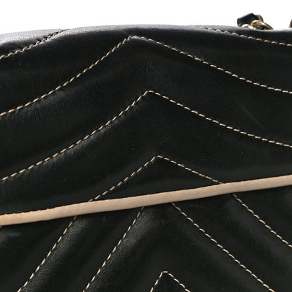Chanel Lambskin Quilted Single Flap Bag Black Beige 20 of 25