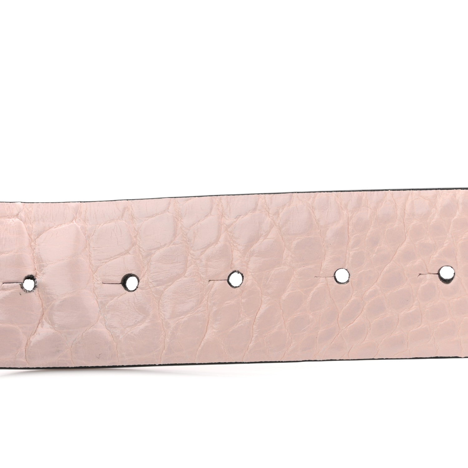 Valentino Garavani Crocodile Embossed Calfskin VLogo Belt 90 36