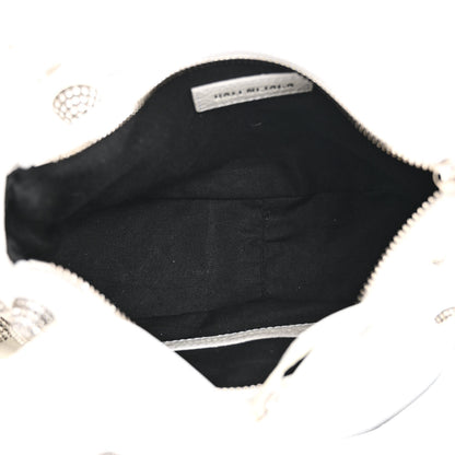 Balenciaga Agneau Arena Crystal Le Cagole Shoulder Bag XS Optic White 5 of 15