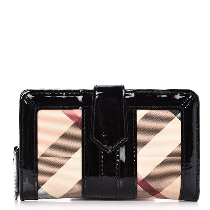 Burberry Supernova Check Penrose Continental Wallet Black 1 of 9
