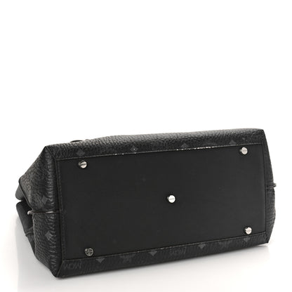 MCM Visetos Large Tote Black 4 of 10