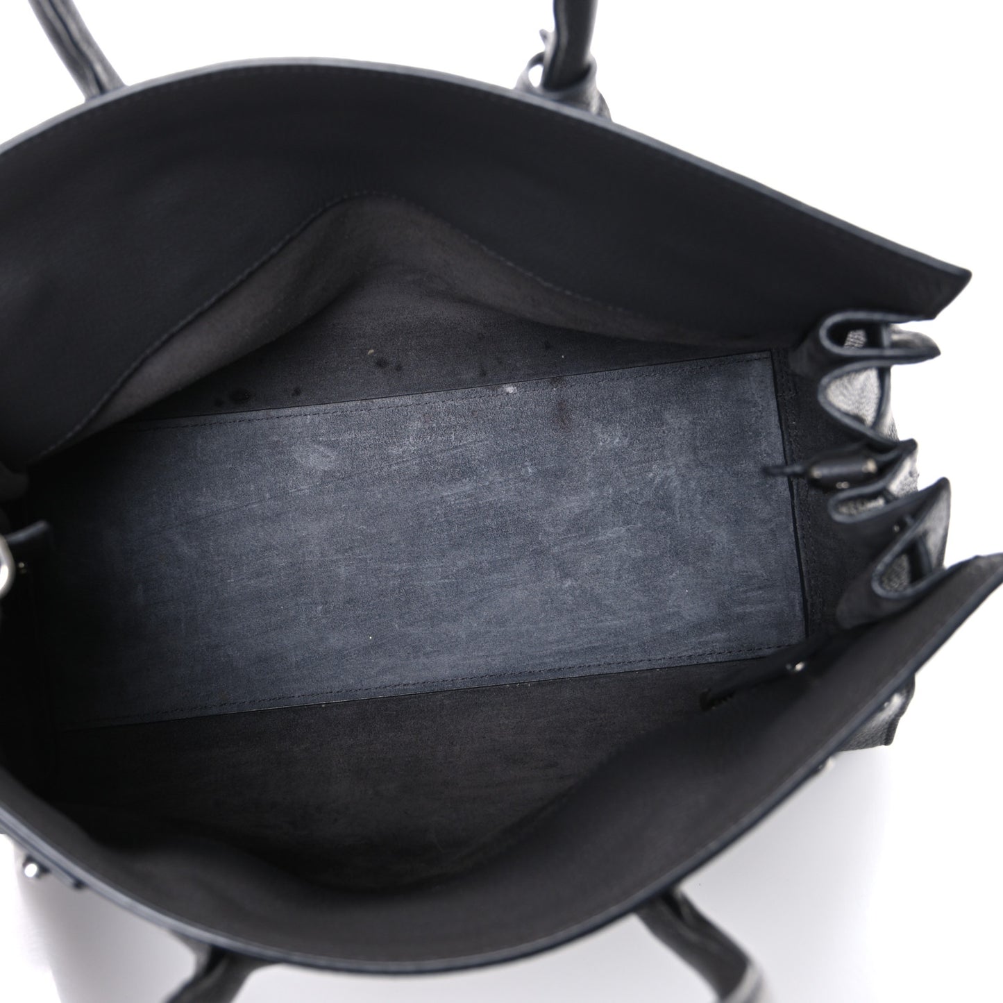Grained Calfskin Small Supple Sac De Jour Fog