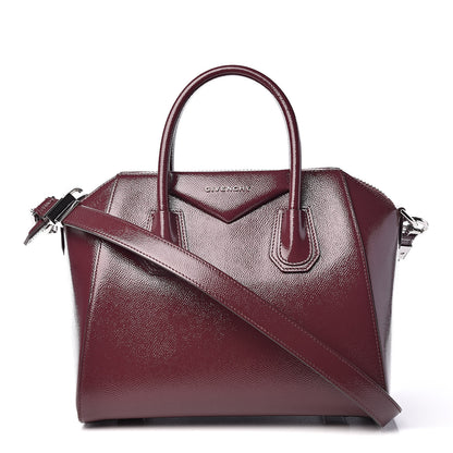 Givenchy Textured Patent Calfskin Small Antigona Aubergine 1 of 9
