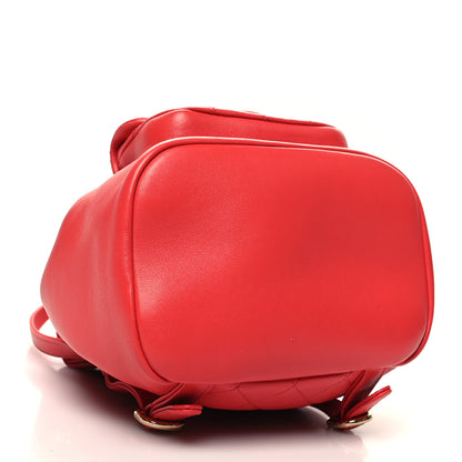 Chanel Lambskin Quilted Small Duma Drawstring Backpack Red 4 of 10