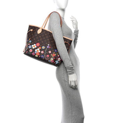 Louis Vuitton LV X TM Monogram Flowers Neverfull MM 2 of 10