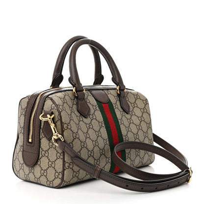 Gucci GG Supreme Monogram Web Small Ophidia Top Handle Bag Beige Ebony 3 of 11