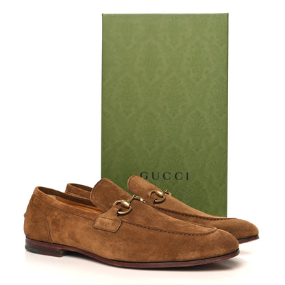 Gucci Suede Horsebit Mens Jordaan Loafers 11 Pepper Brown 10 of 10