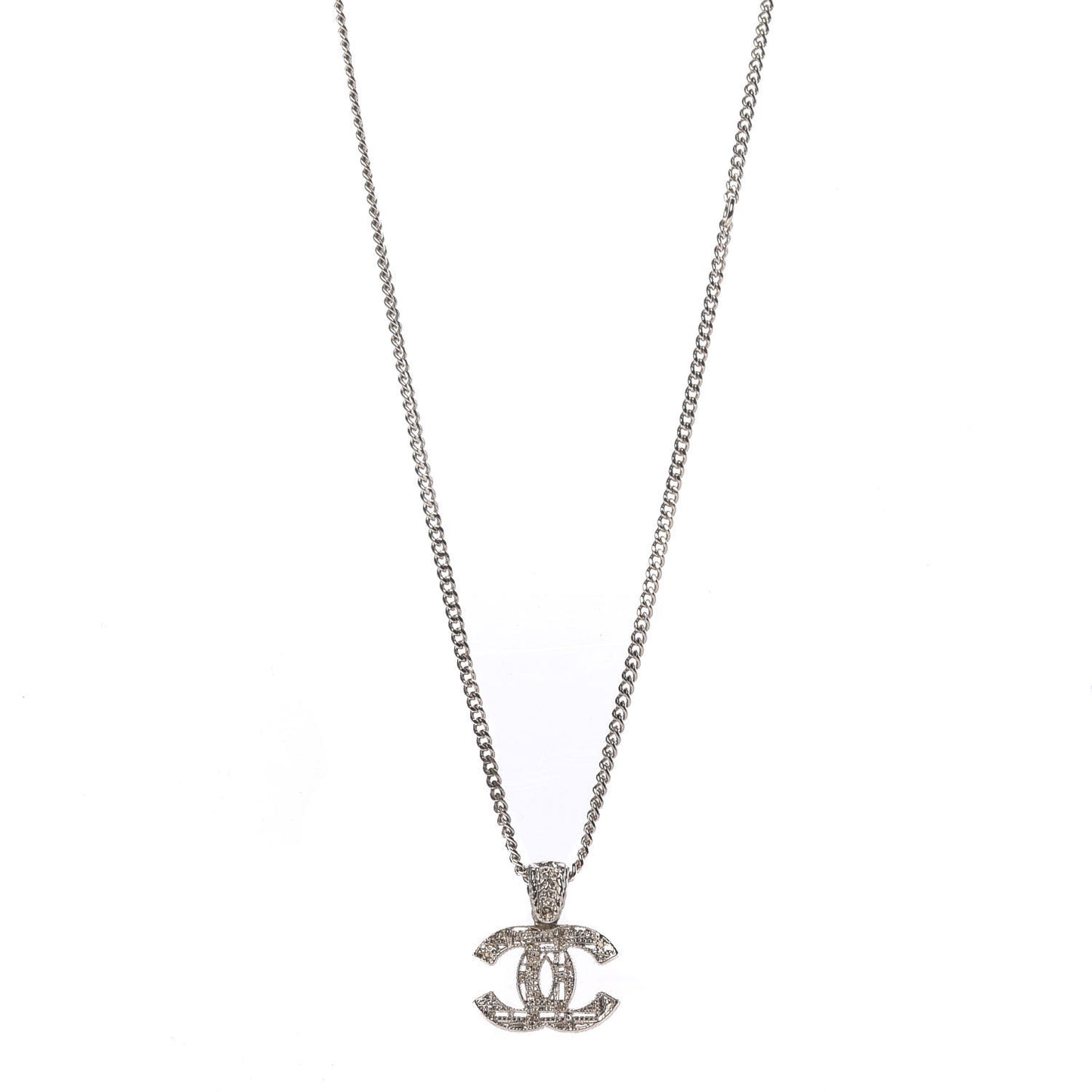 Tweed Effect CC Necklace Gold