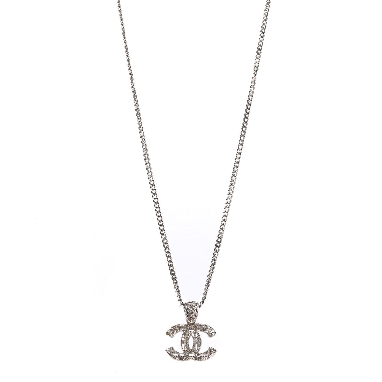 Chanel Tweed Effect CC Necklace Gold 1 of 6