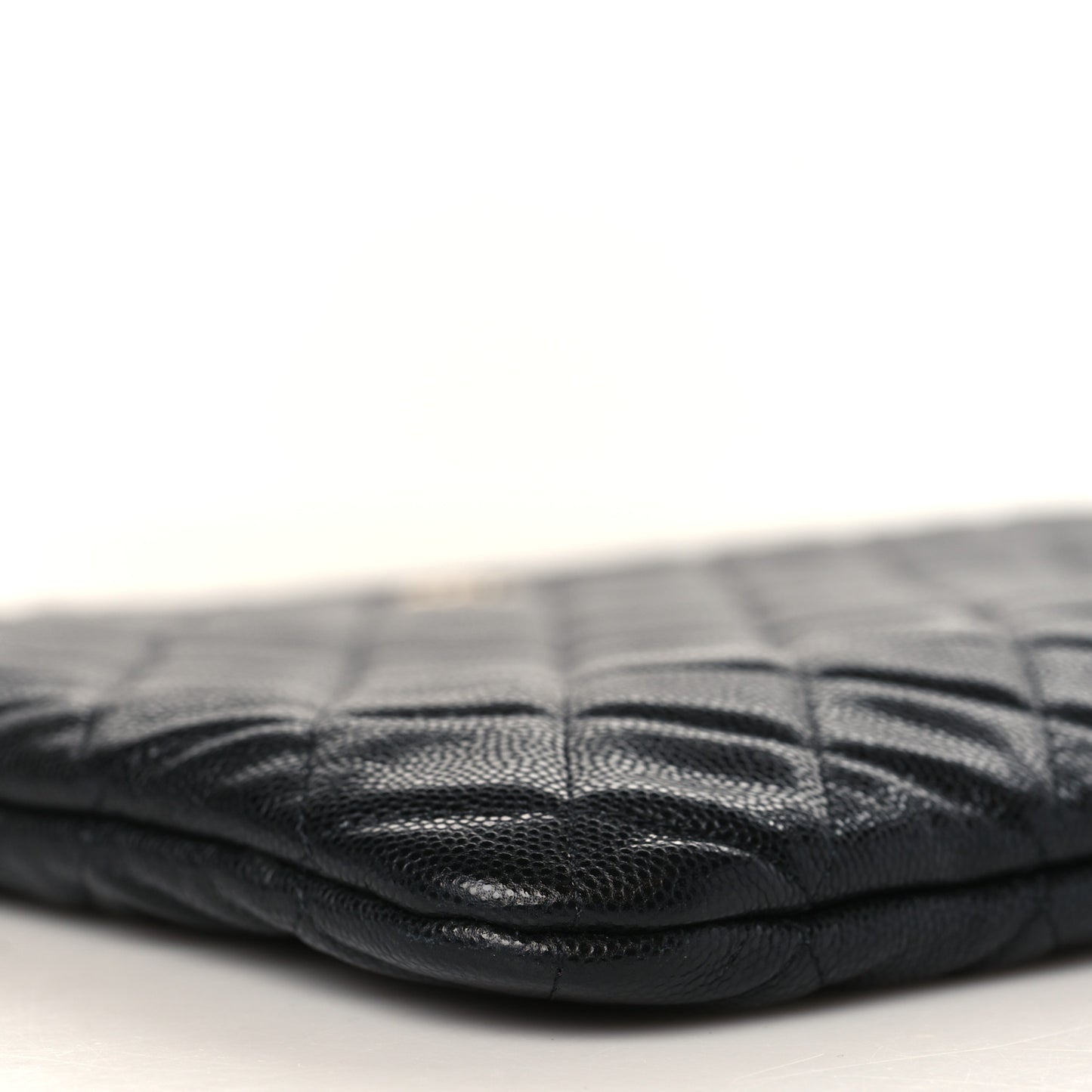 Caviar Quilted Large Cosmetic Case Black