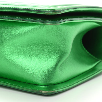 Chanel Metallic Patent Calfskin Quilted Medium Boy Flap Green 9 of 13
