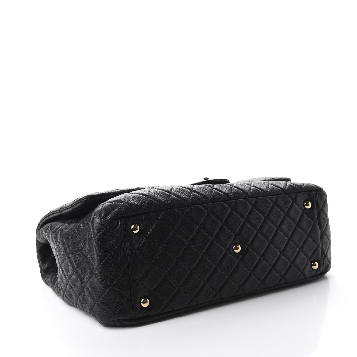 Chanel Calfskin Quilted XXL Travel Flap Bag Black 3 of 9