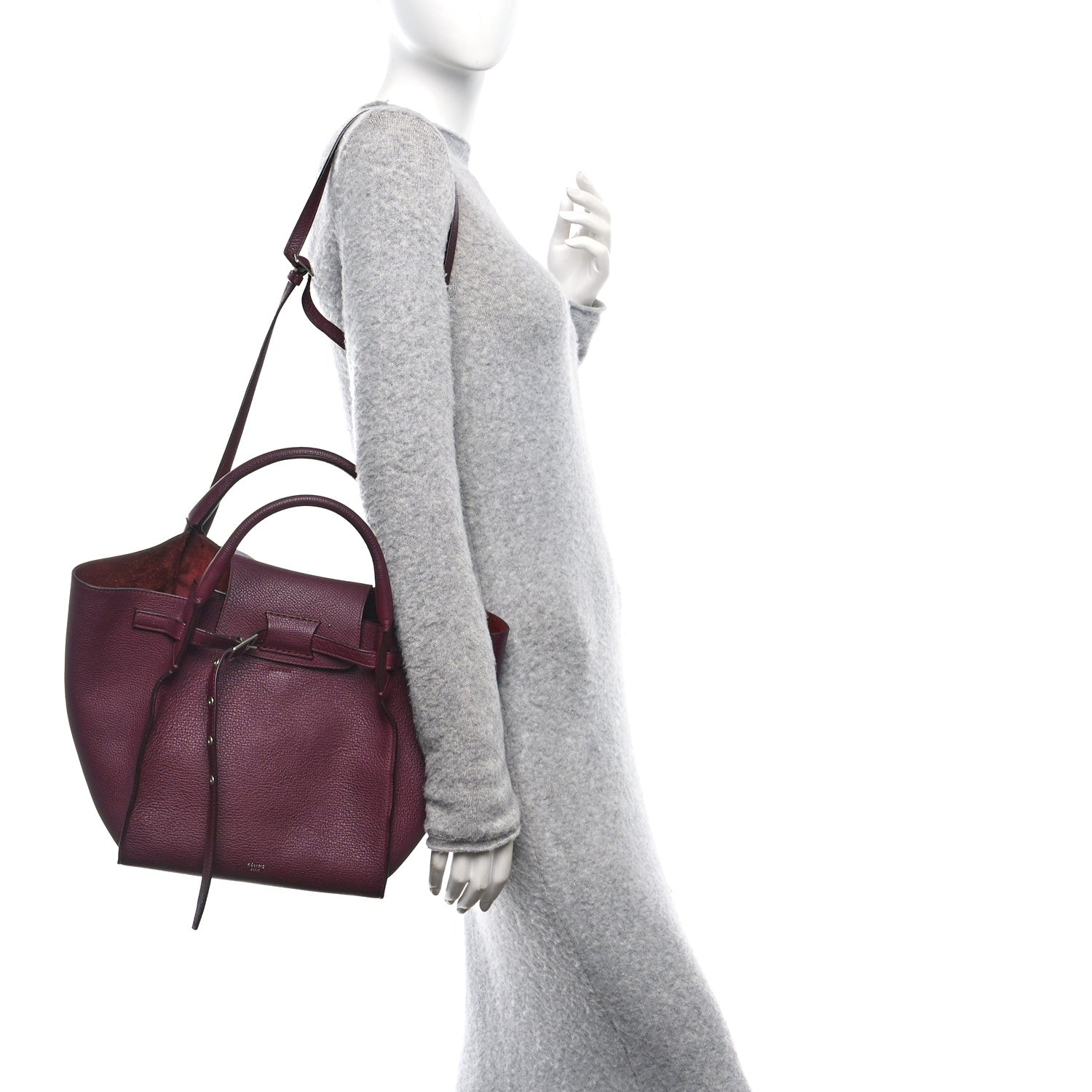Celine Supple Grained Calfskin Small Big Bag Wine 2 of 9