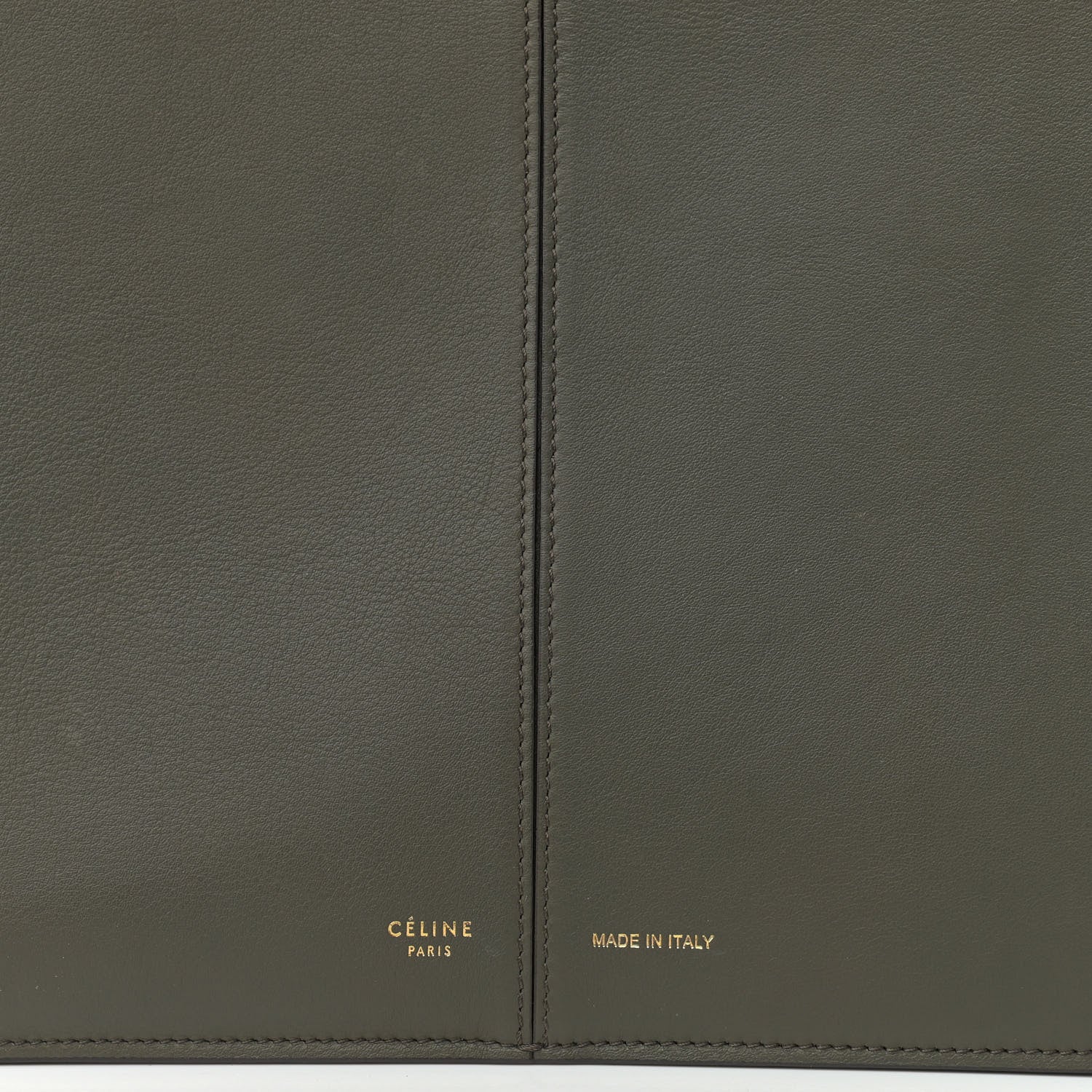 Celine Calfskin Small Tri-Fold Shoulder Bag Dark Green 7 of 9