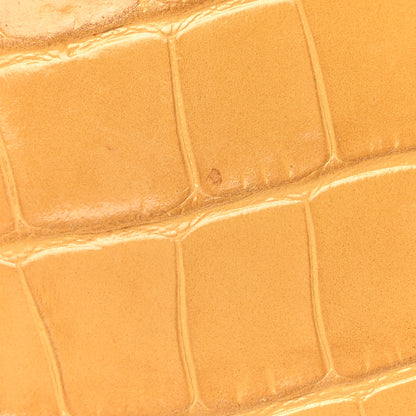 Chloe Calfskin Crocodile Embossed Small Tess Bag Honey Gold 11 of 13