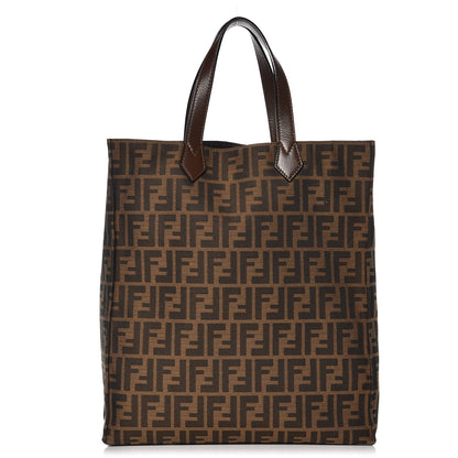 Fendi Zucca Vitello Artic Special Shopping Tote Tobacco Castagna 1 of 7