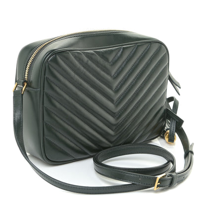 Saint Laurent Calfskin Matelasse Monogram Lou Camera Bag Military Green 3 of 11