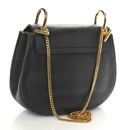 Chloe Suede Smooth Calfskin Drew Shoulder Bag Black 3 of 10